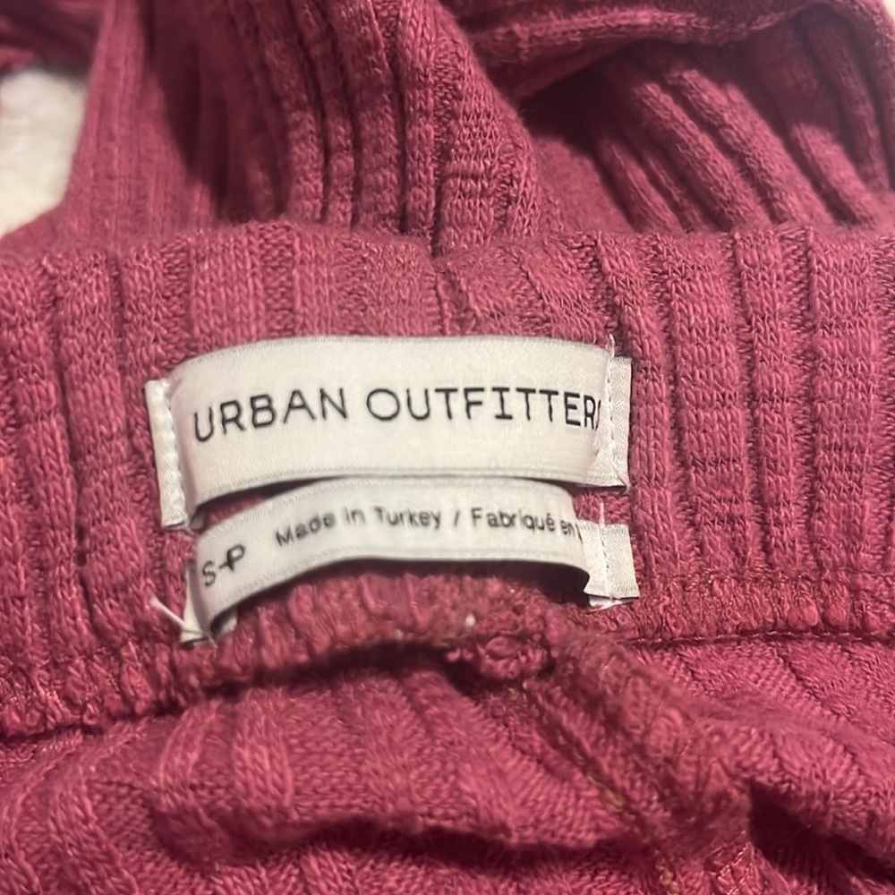 Ribbed Super Flare Bell Bottom Pants Barbie Pink stretch 70s Retro Boho 90s Y2K - Picture 5 of 5